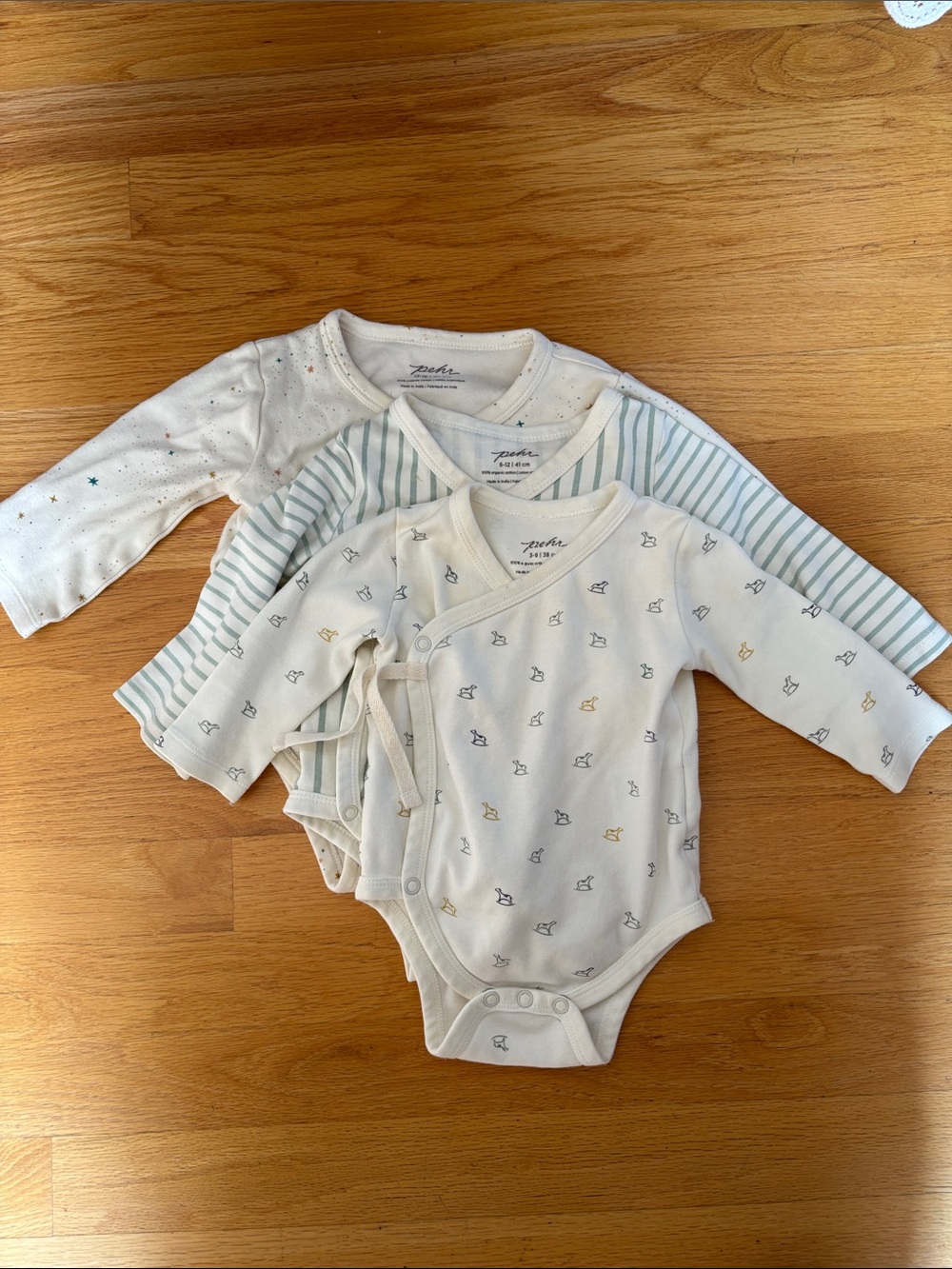 Pehr grow with me lot. 3-6m, 6-12m, 12-18m trio
